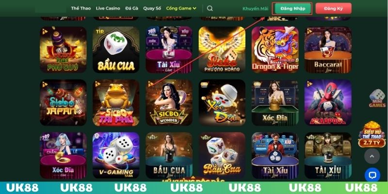 Đăng nhập UK88