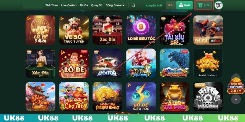 Rút tiền UK88