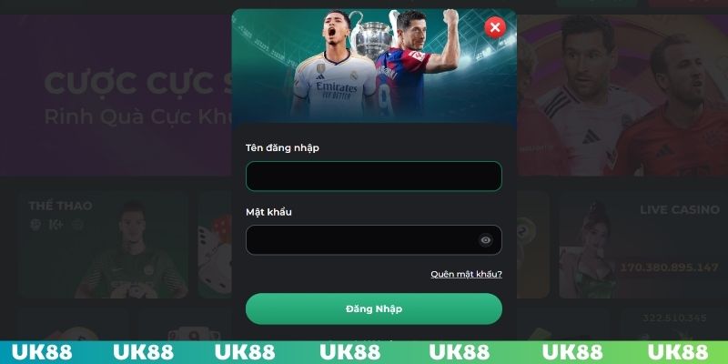 Thông tin đầy đủ cung cấp vào biểu mẫu đăng nhập